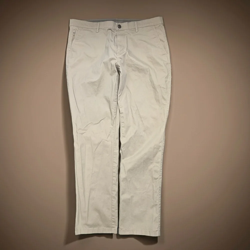 English Laundry Mens Khaki‎ Chino Pants 36x32 Tan Stretch Flat Front 1366228